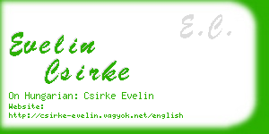 evelin csirke business card